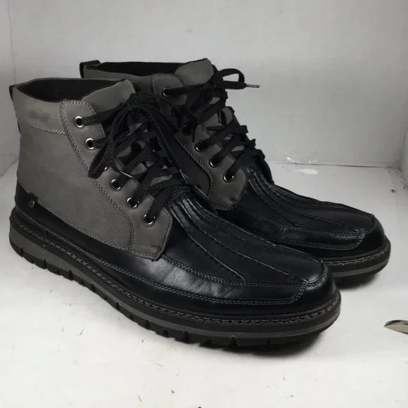 Men Chukka Boots High Top Lace-Up Boots Grey Black Size 13 Austin Cap Toe Chukka Boot | Vance Footwear main image 4